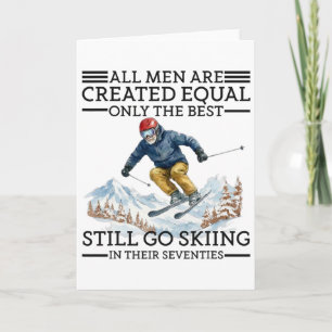 Skifahrer-Geschenke zum 70. Geburtstag Mann 70 Jah Karte