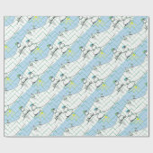 Skifahrer Geschenkpapier (Flach)