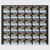 Skifahrer Geschenkpapier (Flach)