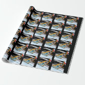 Skifahrer Geschenkpapier (Ungerollt)