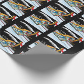 Skifahrer Geschenkpapier (Ecke)
