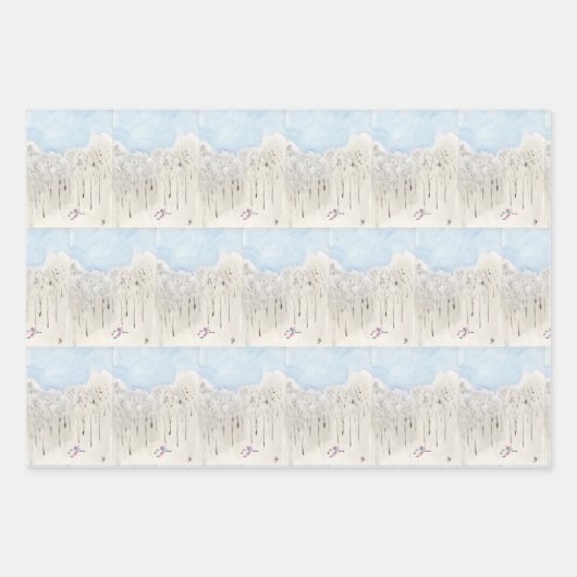 Skifahrer Geschenkpapier Set (Vorderseite 2)