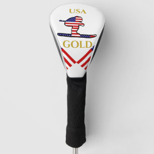 Skifahrer Golf Headcover