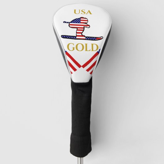 Skifahrer Golf Headcover (Vorderseite)