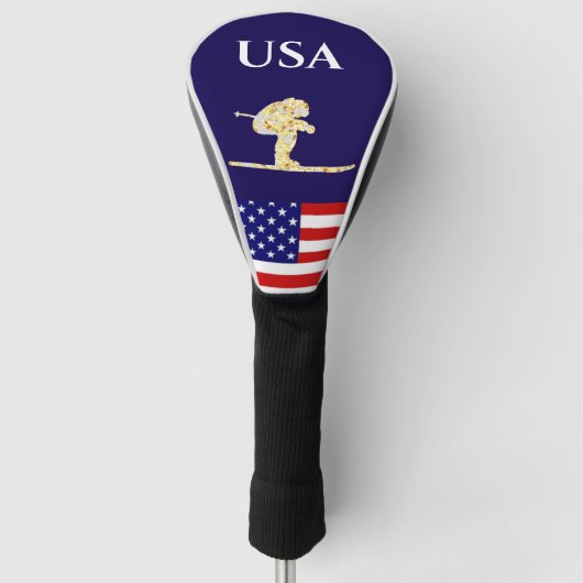 Skifahrer Golf Headcover (Vorderseite)