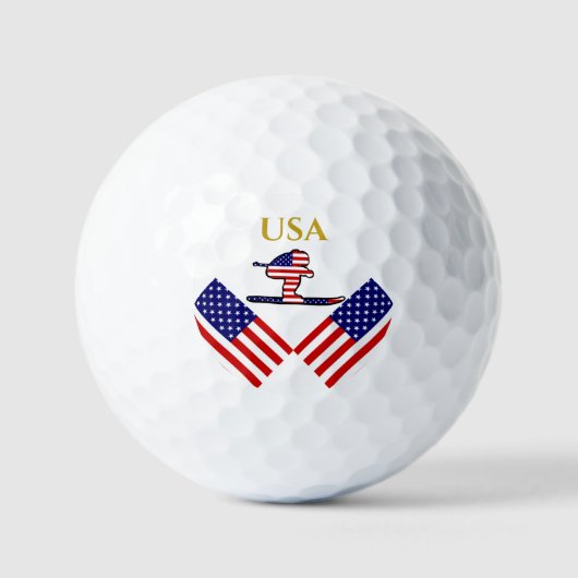 Skifahrer Golfball (Vorderseite)