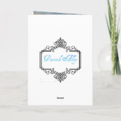 Skifahrer in der Liebe Weihnachtskarte Feiertagskarte (Rückseite)