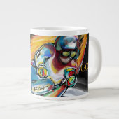 Skifahrer Jumbo-Tasse (Vorderseite Rechts)