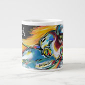 Skifahrer Jumbo-Tasse (Vorderseite)