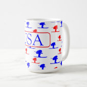 Skifahrer Kaffeetasse (VorderseiteRechts)