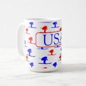 Skifahrer Kaffeetasse (Vorderseite Links)