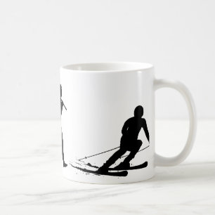 Skifahrer Kaffeetasse