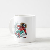 Skifahrer kaffeetasse (Vorderseite Links)
