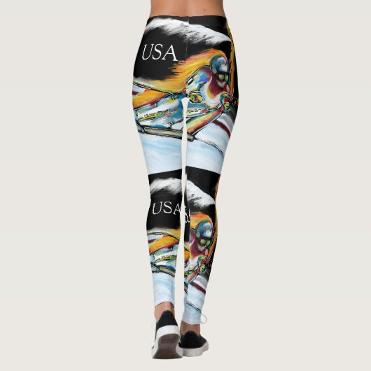 Skifahrer Leggings (Rückseite)