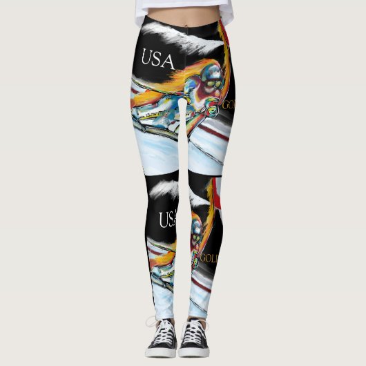 Skifahrer Leggings (Vorderseite)