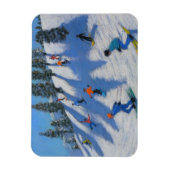 Skifahrer Lofer 2010 Magnet (Vertikal)