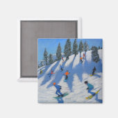 Skifahrer Lofer 2010 Magnet (Vorderseite/Rückseite)