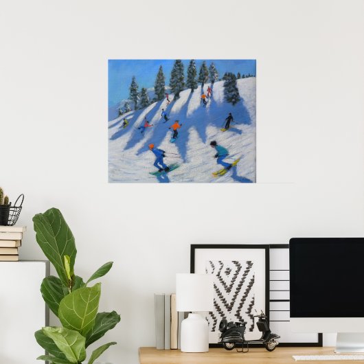 Skifahrer Lofer 2010 Poster (Heimbüro)