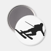Skifahrer Magnet (Vorderseite/Rückseite)