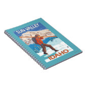 Skifahrer mit Schneeschuhen - Vintage Reise 2 Notizblock (Rechte Seite)