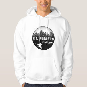 Skifahrer Mt. Brighton Michigan Hoodie