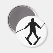 Skifahrer - Pflug Magnet (Vorderseite/Rückseite)