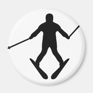 Skifahrer - Pflug Magnet