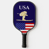 Skifahrer Pickleball Schläger (Rückseite)