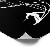 Skifahrer poster (Ecke)