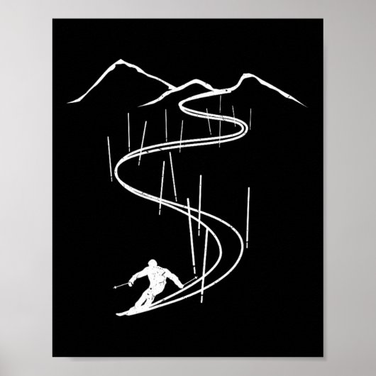 Skifahrer poster (Vorne)