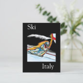 Skifahrer Postkarte (Stehend Vorderseite)