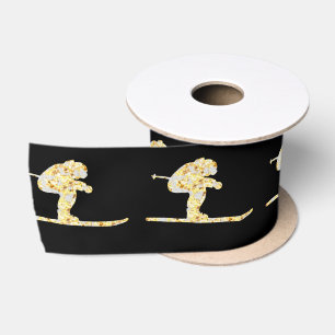 Skifahrer Satinband