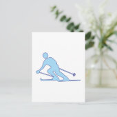 Skifahrer Schifahrer Postkarte (Stehend Vorderseite)