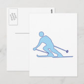 Skifahrer Schifahrer Postkarte (Vorne/Hinten)