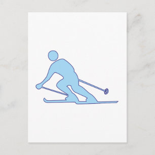 Skifahrer Schifahrer Postkarte