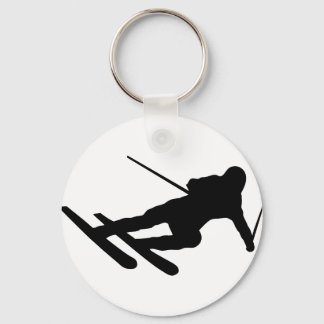 Skifahrer Schlüsselanhänger