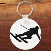 Skifahrer Schlüsselanhänger (Vorderseite)