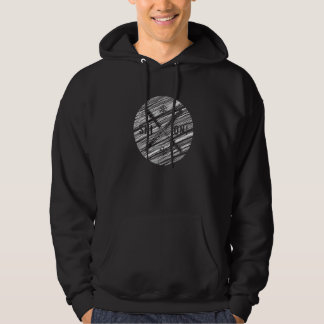 Skifahrer-Silhouette gezeichnet 5 Hoodie