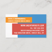 Skifahrer-Silhouette, Skifahrer & Snowboarder-Inst Visitenkarte (Rückseite)