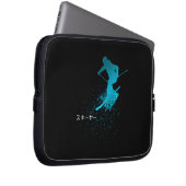 Skifahrer, Ski, Japanisch Laptopschutzhülle (Vorne Rechts)