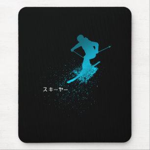 Skifahrer, Ski, Japanisch Mousepad
