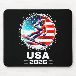 Skifahrer Ski USA Team 2026 Skifahren Amerikanisch Mousepad