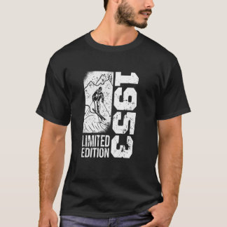 Skifahrer Skier Vintag geboren 1953 Geburtstag Ski T-Shirt