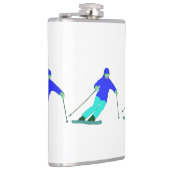 Skifahrer Skifahren Flachmann (Rechts)