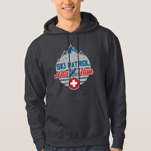 Skifahrer-Skifahren Ski-Patrouillen-Alta Utah Hoodie (Vorderseite)