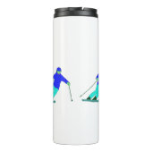 Skifahrer Skifahren Thermosbecher (Rückseite)