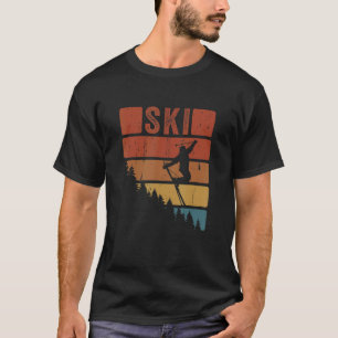Skifahrer Skifahren Vintage Wintersportarten Skifa T-Shirt