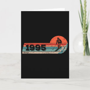 Skifahrer Skifahrer Vintage Geboren 1995 Geburtsta Karte