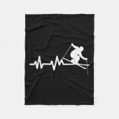 Skifahrer Skiheartbeat Fleecedecke (Vorderseite)