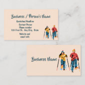 Skifahrer Skikurse Maßgeschneidertes Geschäft Visitenkarte (Vorne/Hinten)